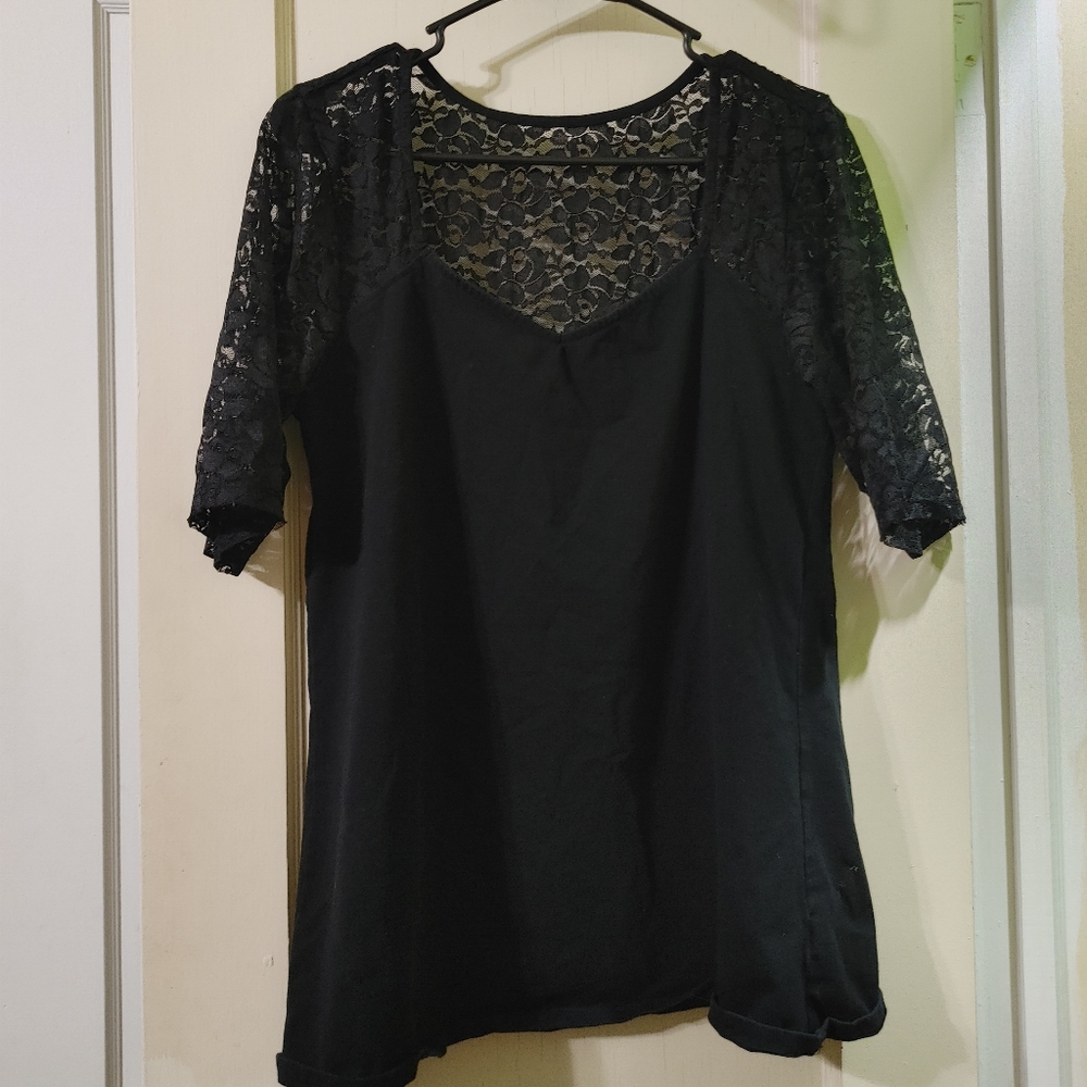 Torrid Black Lace Blouse